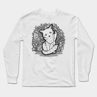 Kitty Final Boss Illustration Long Sleeve T-Shirt